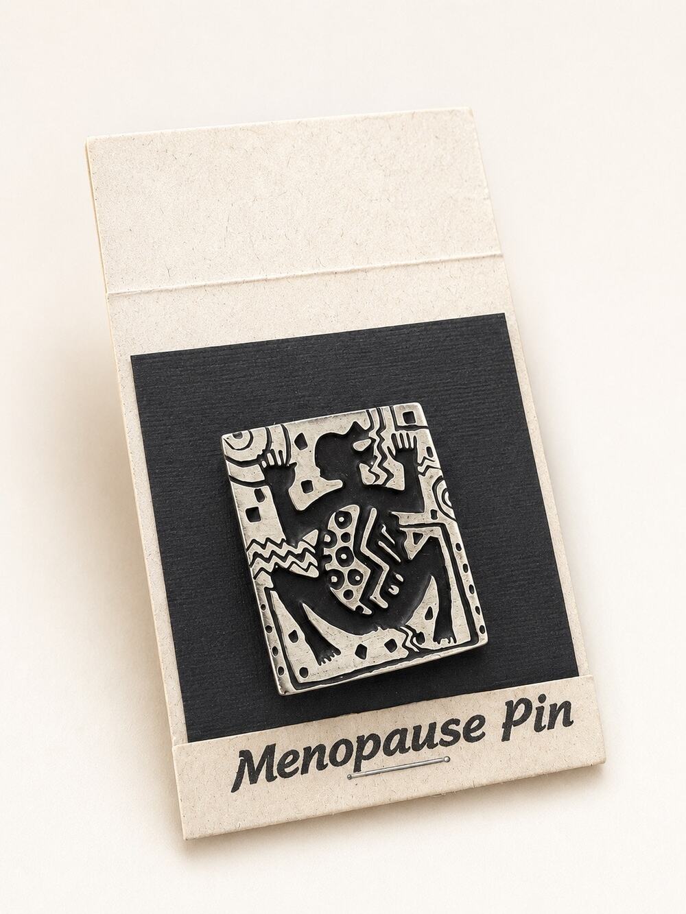 Vintage Alice Seely Pewter Fetishes Menopause Brooch Pin 2000
